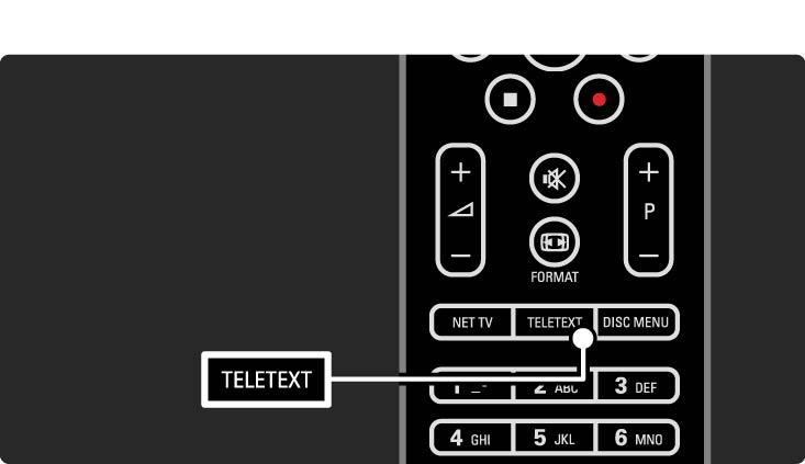 3.1.1 Teksti-TV:n sivun valitseminen Useimmat TV-kanavat lähettävät tietoa teksti-tv:n kautta. Kun katselet televisiota, paina Teletext-painiketta.