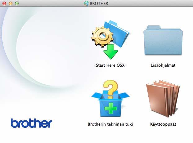Yleisiä tietoja a Käynnistä tietokone. Aseta Brother CD-ROM -levy CD-ROM-asemaan. VINKKI Jos Brother-näyttö ei avaudu automaattisesti, valitse Tietokone tai Oma tietokone.
