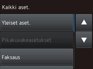 Yleisiä tietoja Perustoiminnot 1 Nestekidenäyttöä käytetään painamalla sitä sormella. Voit avata kaikki näytön valikot ja asetukset sekä selata niitä painamalla d c tai a b.