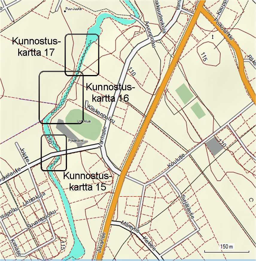 69 Tuhkalankoski kosken niskan koordinaatit (KKJ-27) kosken päätepisteen koordinaatit (KKJ-27) kosken pituus (m) kosken pintaala (m²) kunnostuksessa tarvittava soramäärä (m³) kunnostuksessa