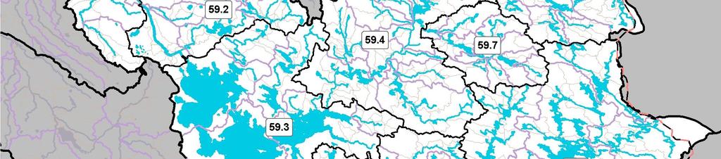 osa-alueeseen. Kaiken kaikkiaan vesistöalueella on 471 kolmannen jakovaiheen osaaluetta, joista 20 on Venäjän puolella.