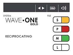 Yksityiskohtaiset ohjeet 6.7.2 Edestakaisin liikkuvat viilajärjestelmät WaveOne Gold, WaveOne, RECIPROC ja RECIPROC -viilat on suunniteltu erityisesti edestakaista liikettä varten.
