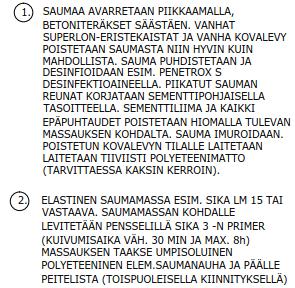 Tiivistyskorjaukset esim 2 Rakennesuunnittelijan esitys DET 12,