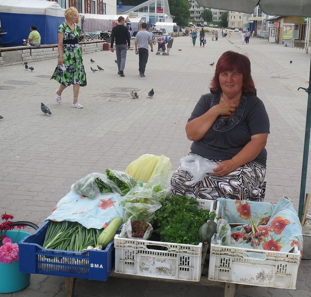 Kontanka järven rannalla.