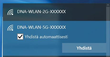 Paina Windowsin työpöydän oikeassa alakulmassa, kellon läheisyydessä, olevaa