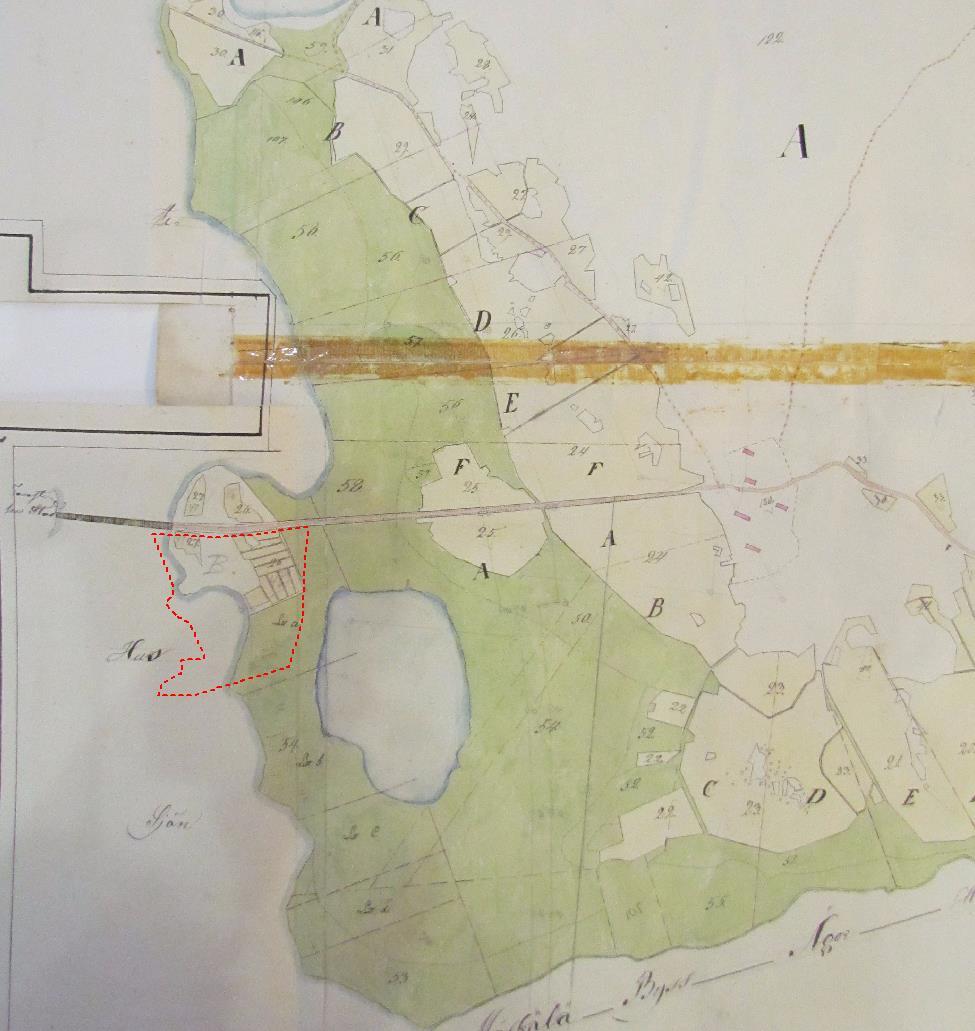 1. HÄTILÄN KRUUNUNKARTANO -1794 PELTOSAARI VANAJANVEDEN ALAVASSA RANTAMAISEMASSA Kartta: Hätilän kruununkartanon isojakokartta v. 1800, KA.