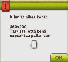 Näin voit keskeyttää ompelun sopivassa kohdassa jalkasäädintä sulkematta ponnahdusikkunaa. kirjontaa sulkematta puolan tyhjenemisestä varoittavaa ponnahdusikkunaa.