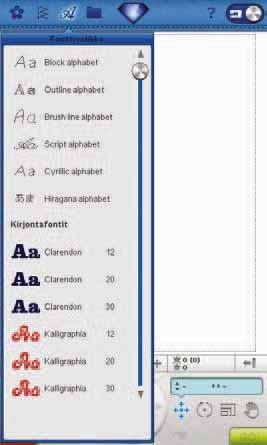 3 Ultimate Interactive Screen U - ompeleet ja ommelyhdistelmät. X - Erikoisompeleet: Erikoisompeleet kuten solmu- ja reunaommel. Joihinkin näistä tarvitaan lisätarvikkeita.