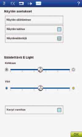 3:12 NÄYTTÖ- JA VALOASETUKSET Kosketusnäytön säätäminen näytön. Toimi näytölle tulevien ohjeiden mukaan.