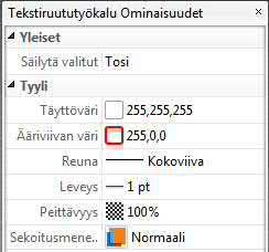 Työkalun valinnan jälkeen se pysyy käytössä, kunnes valitset jonkin muun työkalun.