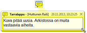 Kommentit ja merkinnät 171 Muokkaaminen Jokaiseen kommenttityökaluun liittyy merkinnän luontivaiheen oletusominaisuudet sisältävä