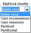 PDF-asetukset 27 2.6 Vesileimat PDF-XChangen avulla voidaan lisätä vesileima PDF-tiedoston kaikille sivuille, vain ensimmäiselle tai viimeiselle sivulle sekä parillisille tai parittomille sivuille.