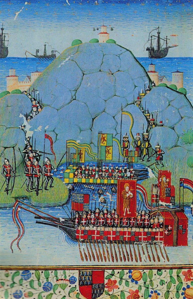 Rodoksen aika Kun ritarit saivat Rodoksen haltuunsa he alkoivat linnoittaa sitä sekä rakensivat sotalaivaston, sillä muslimit hyökkäsivät useaan kertaan heidän kimppuunsa laivoilla.