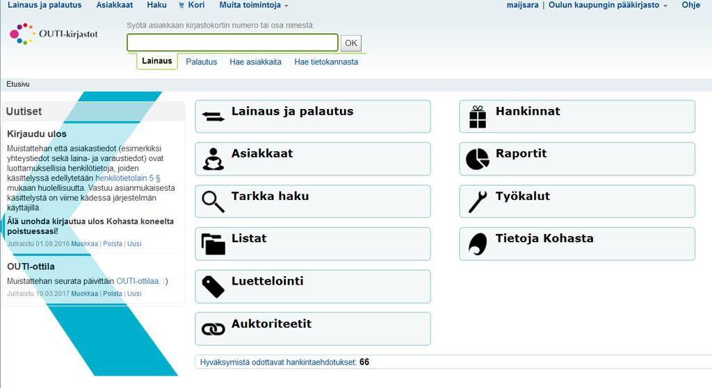 Avoimen lähdekoodin kirjastojärjestelmä Koha otettiin tammikuussa 2016