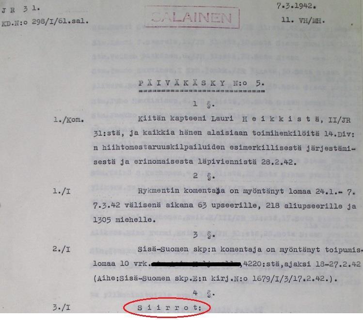 Aliupseerit ja miehet olivat nyt kaikki 1906-1911 syntyneitä.