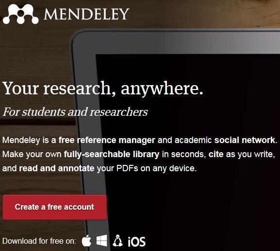 Mistä ja miten Mendeleyn saa? www.mendeley.