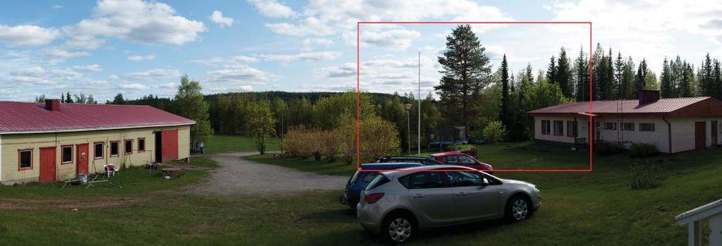 Näkymä Ruokamon pihasta Untamovaaran tuulipuiston suuntaan Kuva 149. Havainnekuva Ruokamon pihasta Untamovaaran hankealueelle.
