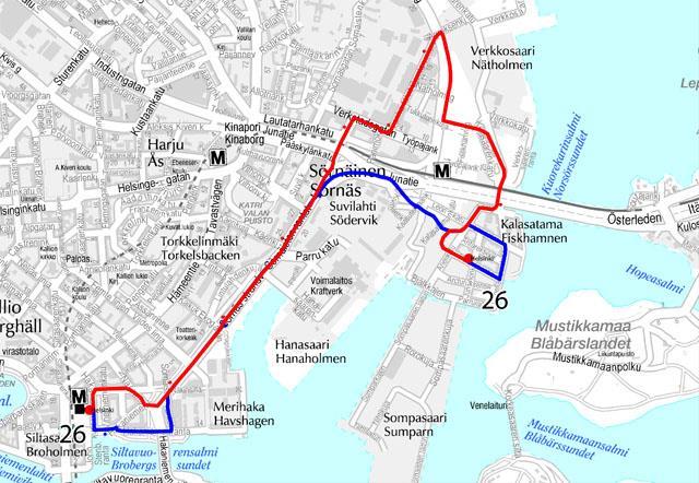 Ote Kalasataman raitioteiden yleissuunnitelmaluonnoksesta 2 (13) 1.1 Joukkoliikennejärjestelmän nykytilanne 1.1.1 Metroliikenne Kalasataman keskuksessa on metroasema, joka on toiminnassa myös Redin rakennustöiden ajan.