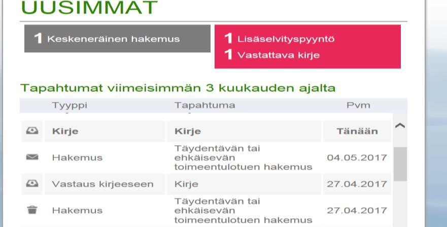 kuukauden ajalta, näytetään tieto Ei tapahtumia