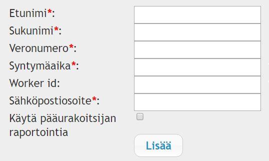 Työntekijätietojen lisääminen Kirjaudu palveluun osoitteessa http://vero.protieto.