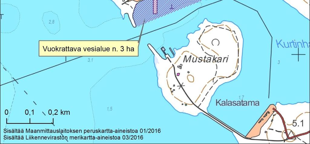 Vesi (merivesi) tainnutukseen ja verestykseen otetaan omalta pumppaamolta (enimmillään 1000 m 3 /a) ja perkaukseen vesi (1500 m 3 /a) otetaan kunnallisesta verkostosta (Oulun Vesi).