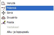 13(52) 2.6. Geometriansuunnittelun muita tärkeitä toimintoja 2.6.1. Pidennä Muokataan geometriaa pidentämällä geometrian loppua. 1.