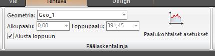 Avautuu Väyläsuunnittelu tehtävä Tehtävä-paneelissa; Asetetaan tehtävälle nimi ja sijainti.