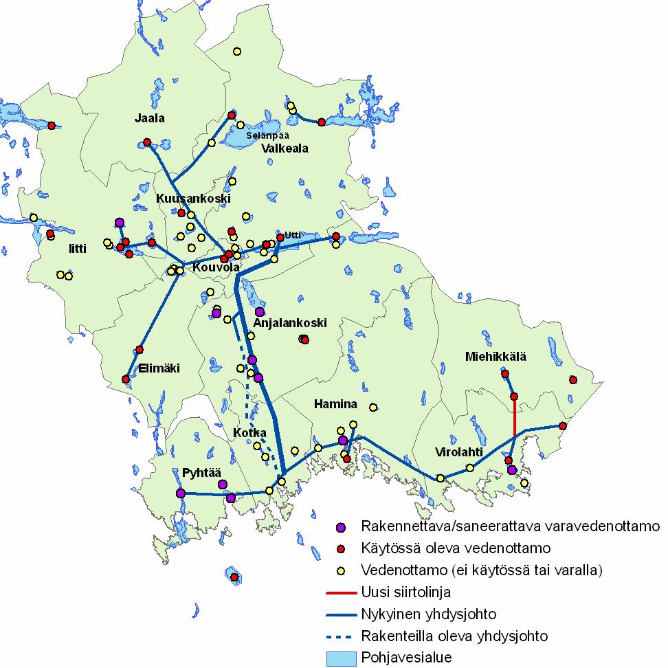 Sivu 20 Kuva 3.3 Ehdotetut toimenpiteet vaihtoehdossa 1 Vaihtoehdon 1 toimenpiteiden arvioidut kustannukset on esitetty taulukossa 3.2. Arvioidut investointikustannukset ovat yhteensä noin 7 11 milj.