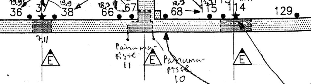 42 Kuva 29. Huoneeseen 9 asennetut porapaalut ja asennusajankohdat pääkirjaston työmaalla. /3./ St.