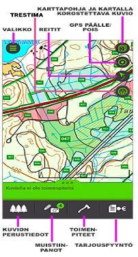 15 Kuva 3. Metsäverkko-mobiilin karttanäkymä (Metsä Group 2014c) 4.