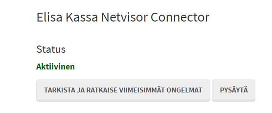 Elisa Oyj 4 (8) Oikean puoleisessa integraatio näkymässä on esillä ajankohta seuraavalle tietojen