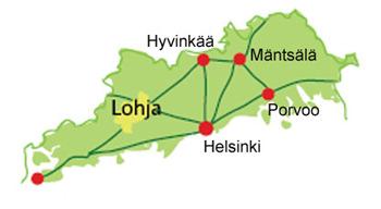 25 Kuva 1: Lohjan sijainti kartalla (ELPO 2006, 5).