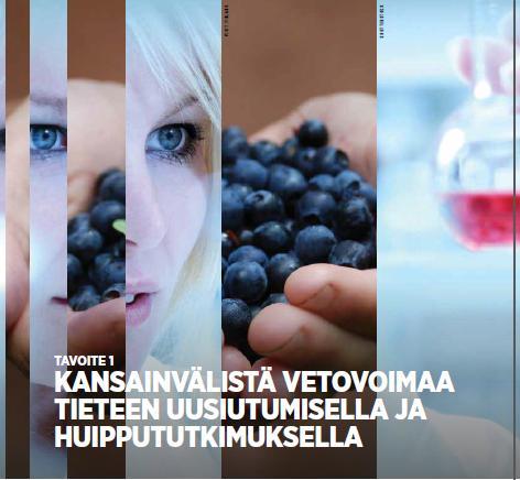 Kansainvälistä vetovoimaa tieteen uusiutumisella ja huippututkimuksella Suomalaisen tutkimuksen kansainvälisen kiinnostavuuden lisäämiseksi käynnistämme ohjelman, jolla vahvistetaan