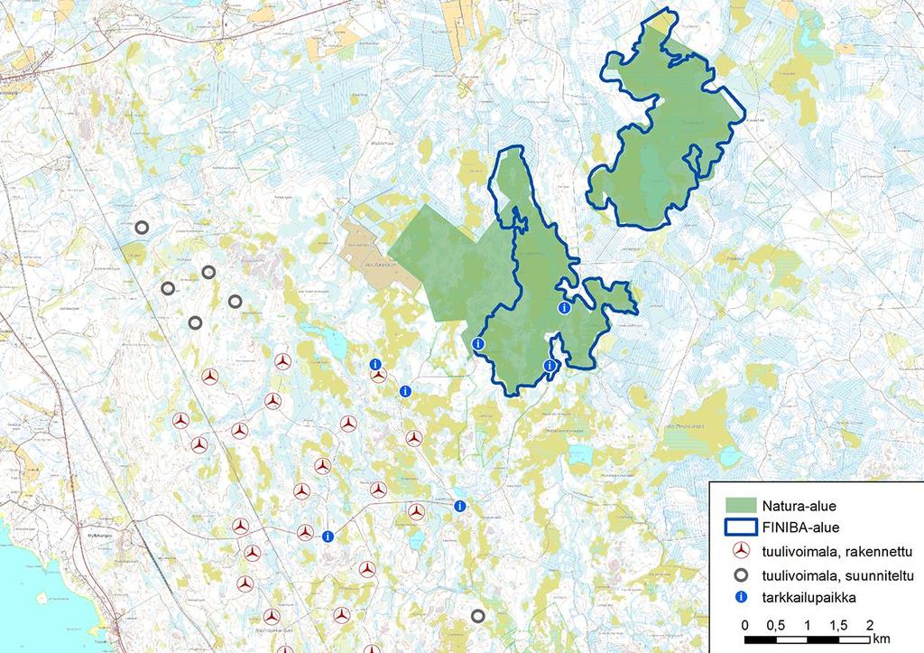 Simo Ii tuulivoimapuistot 10 (58) Tuuliaapa Iso Heposuon alue on edustava ja linnustollisesti arvokas aapa- ja keidassoiden yhdistymä.