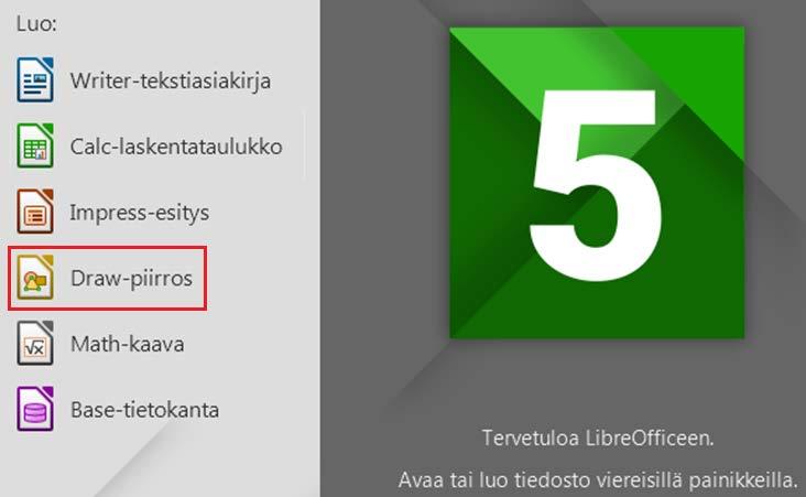 org/lataa/luotettavinlibreoffice/. Piirrokset laaditaan Draw-piirros -ohjelmalla.