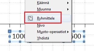 Klikkaa kehystä toisen kerran, ja siniset ruudut muuttuvat punaisiksi soikioiksi. Ota kiinni hiirellä yhdestä nurkasta, jolloin pystyt kääntämään tekstikenttää.