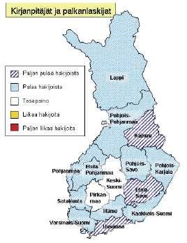 12 KUVIO 3. Kirjanpitäjien ja palkanlaskijoiden työvoimatilanne keväällä 2011 (Metsä-Tokila 2011.