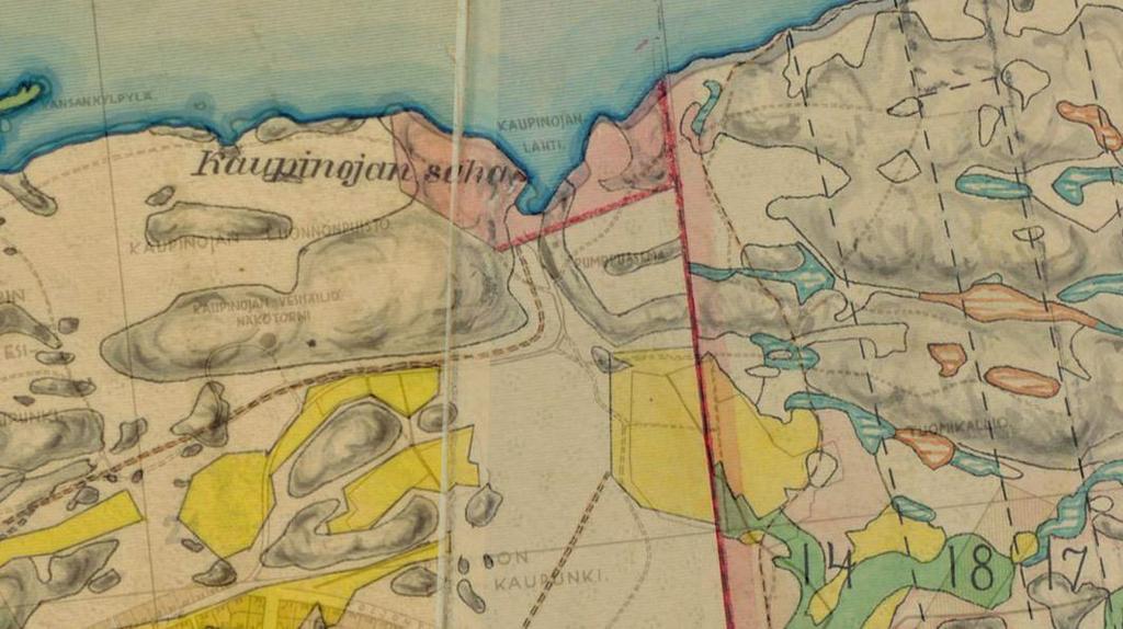 Tampereen kaupunki: Kaupinojan vesilaitoksen asemakaavamuutos nro 8506 5 Kartta 3. Ote pitäjänkartoista 2123 09 (v. 1906-1907) ja 2123 12 (v.