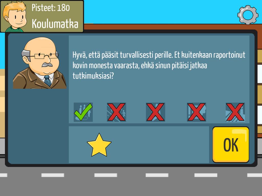 21 Koodissa noudetaan tekstitiedosto, kun pelaaja avaa kysymyksen. Tekstitiedosto jaetaan viiteen eri kappaleeseen käyttämällä Split()-funktiota.