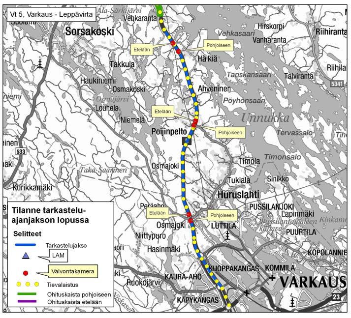 12 Automaattisen nopeudenvalvonnan vaikutustutkimus TARKASTELUJAKSOT 2.