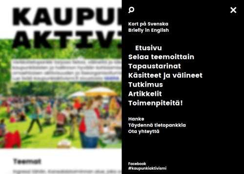 21.3.2017 21.3.2017 Kaupunkitutkimus ja metropolipolitiikka Kaupunkitutkimus ja metropolipolitiikka KAUPUNKIAKTIVISMI- VERKKOTIETOPANKKI Auttaa löytämään tapoja toimia niin, että kansalaisten