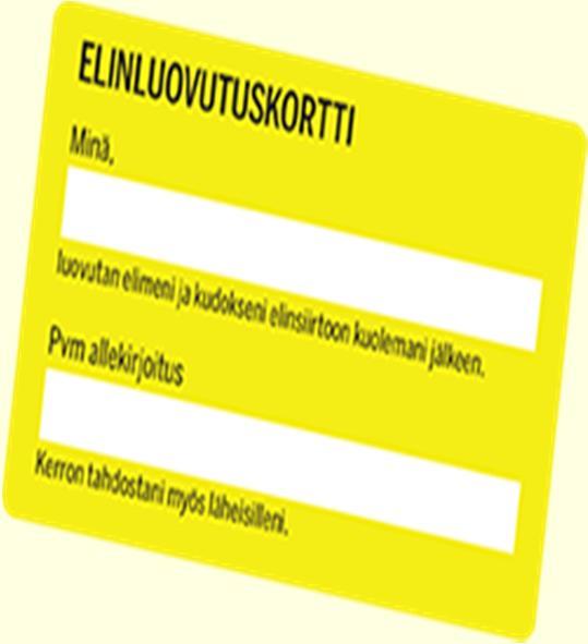 Potentiaalinen elinluovuttaja Tunnista kriittisesti sairas neurologinen potilas GCS<8, intuboi Etsi tehovalvontapaikka Pidättäydy DNR-päätöksesta Keskustele