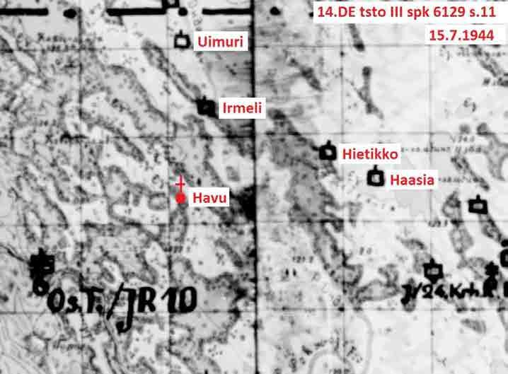 Er.P24 Klyyssinvaaraan tilalle Os.T./JR10 13.7.1944 siirrettiin Er.P24 Klyyssinvaaraan ja sieltä edelleen Ilomantsiin.