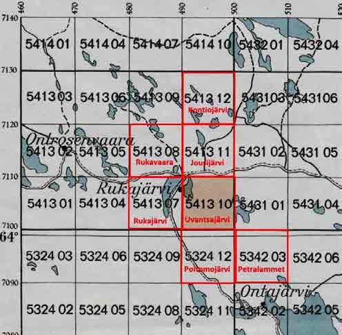 Suomalainen 1:20 000 kartta Suomalaiset tekivät 1943
