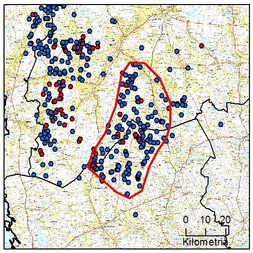 18 9. Karvia-Jalasjärven reviiri (Satakunta ja Pohjanmaa) Yksilömääräarvio: 3 yksilöä