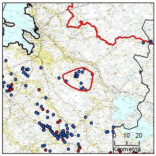 31 22. Tuppun reviiri (Oulu) Yksilömääräarvio: 2 Tassu- Parihav: 30.8.