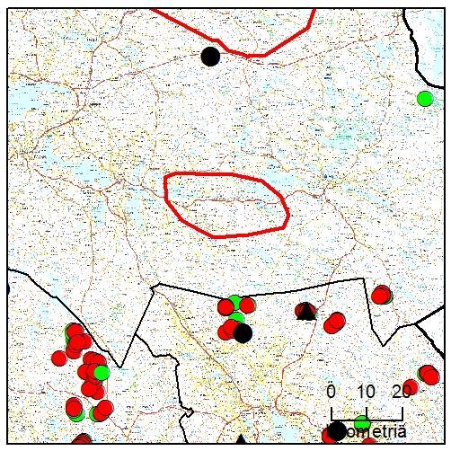 koko 490 km 2 DN näytteet Ei Kuolleet Ei - Ei havaintoja vuoden 2017 puolella.