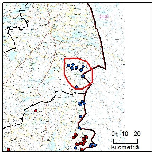 40 31. Kallioluoman rajareviiri (Oulu) Yksilömääräarvio: - Tassu- Parihav: 6.8. - 11.