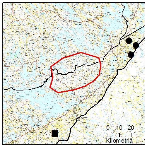 62 53. Puumalan reviiri (Etelä-Savo Kaakkois-Suomi) Yksilömääräarvio: 2 Tassu- Laumahav: 14