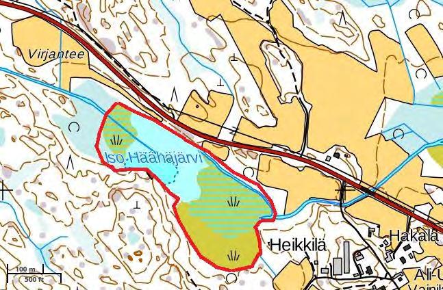 40. Iso-Häähäjärvi Palsanjärven länsipuolella, Kalannin kaakkoisosassa on Iso-Häähäjärvi.